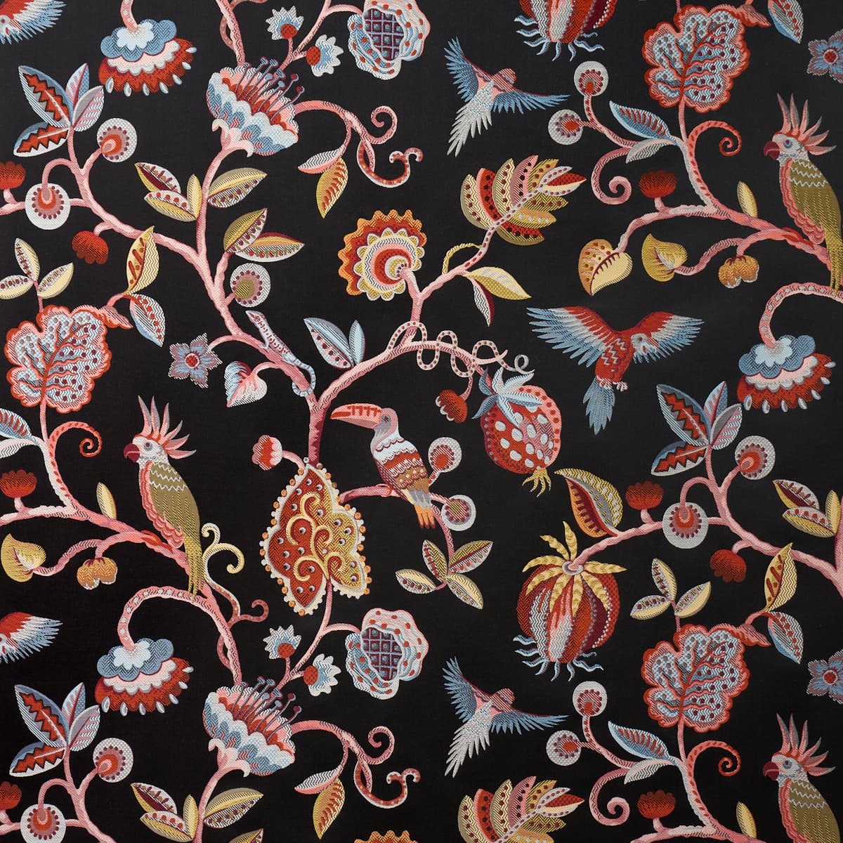 BIRDS OF PARADISE WOVEN - NOIR
