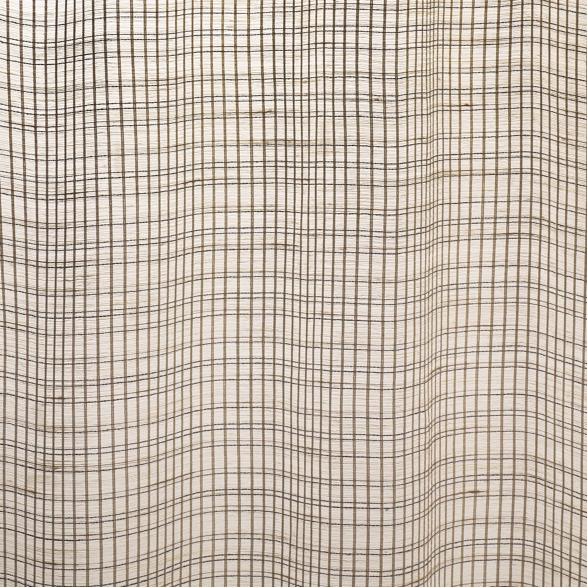 PAYTON LINEN SHEER GRID - BLACK & WHITE
