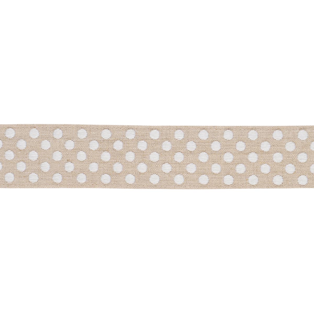 DOTTED EMBROIDERED TAPE - NATURAL