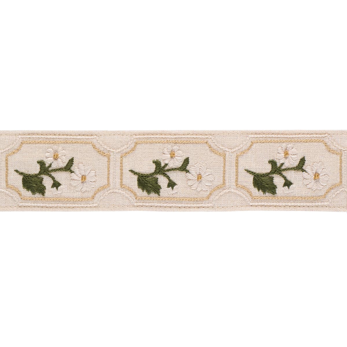 JOLIE HAND EMBROIDERED TAPE - NEUTRAL
