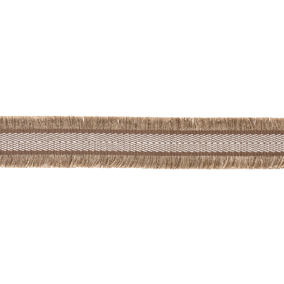 FELICITY FRINGE TRIM - BROWN