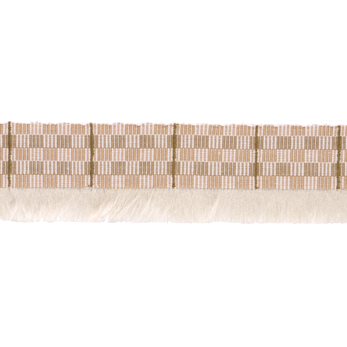 SKYLINE PLAID FRINGE - DUNE