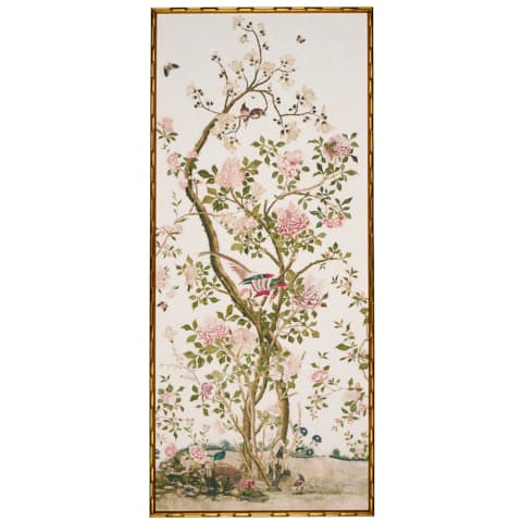 Les Oiseaux Art Panel - Left - IVORY