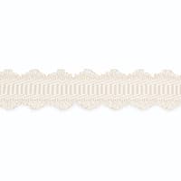 LEAH DOUBLE SCALLOPED BRAID - BLANC