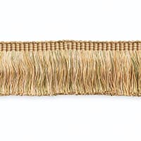 GROUND CUT FRINGE - CELADON/APRICOT MULTI