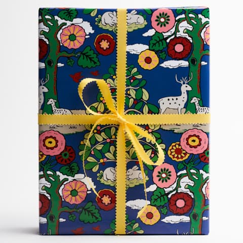 Fantasy Forest Wrapping Paper - BLUE & MULTI
