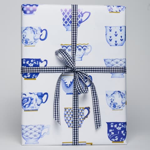 Onie's Teacups Wrapping Paper - PORCELAIN