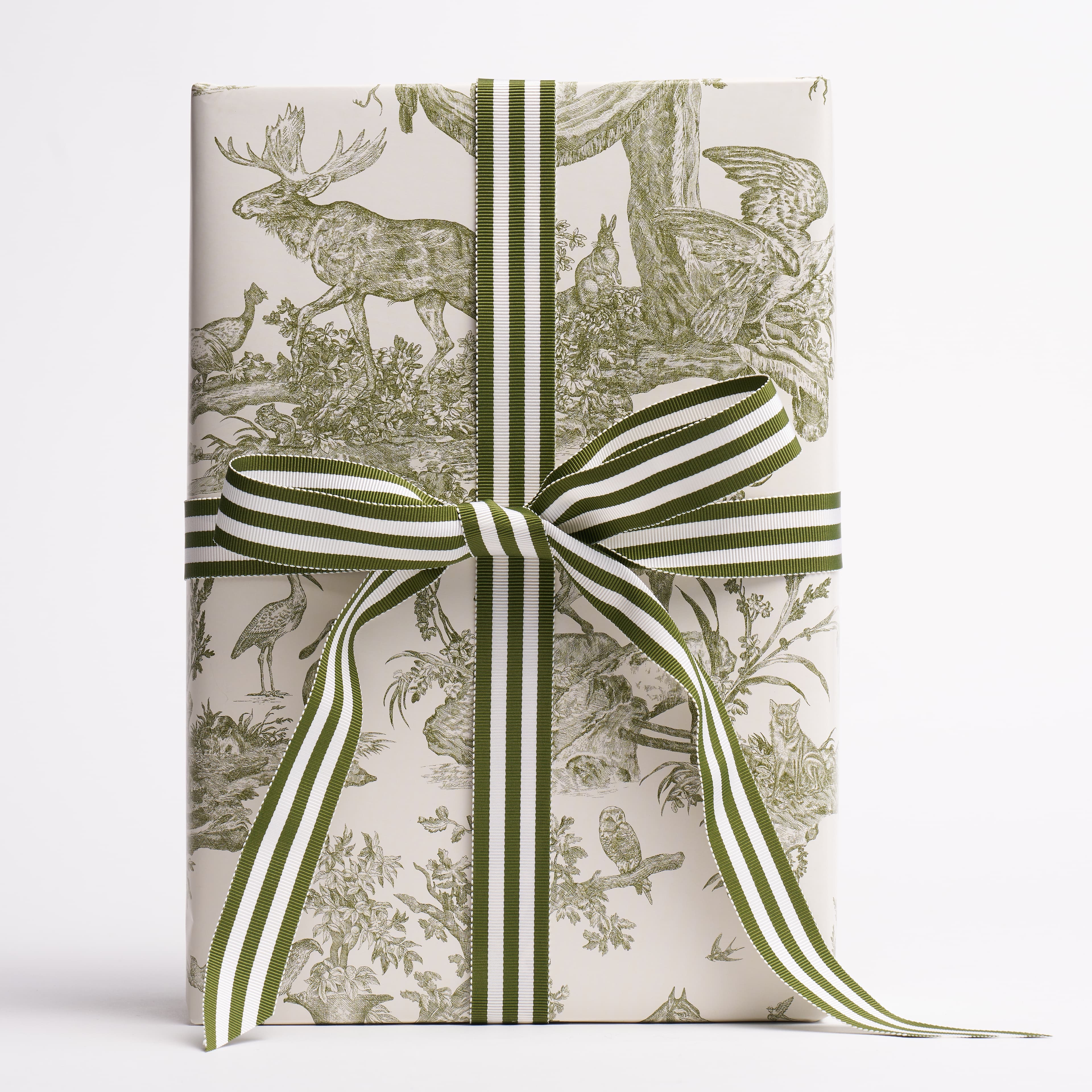 Western Toile Wrapping Paper - OLIVE
