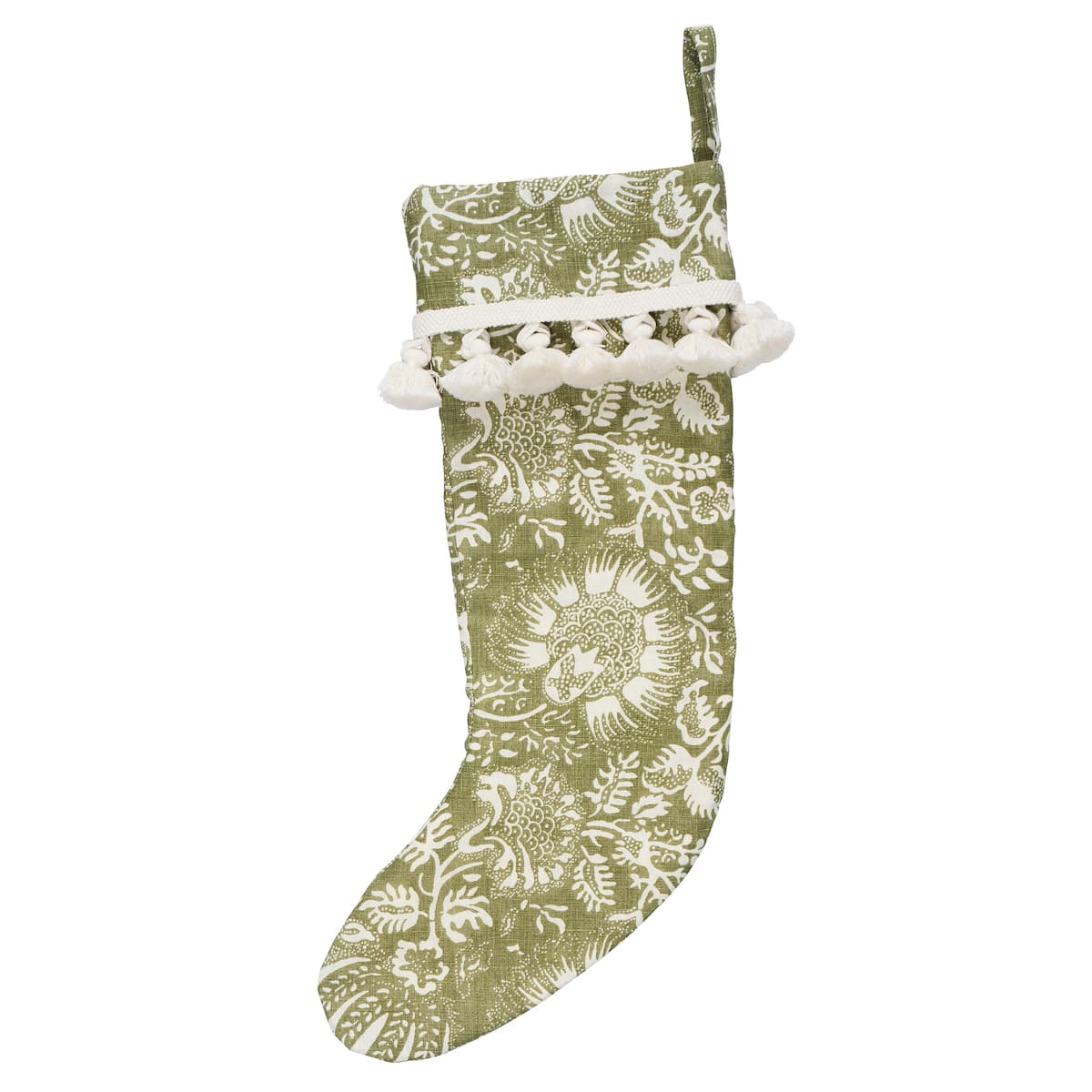 Pomegranate Print Stocking - OLIVE