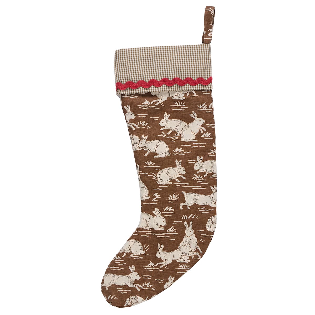Cottontails Stocking - CHESTNUT