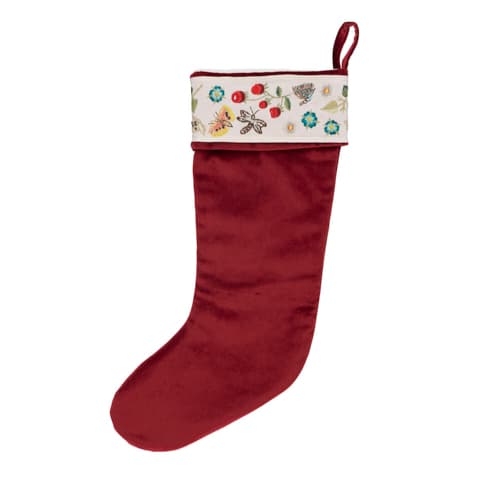 Royal Silk Embroidery Stocking - RUBY