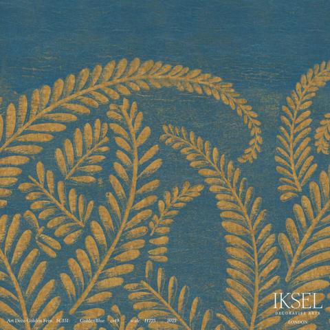 ART DECO GOLDEN FERN_GOLDEN BLUE