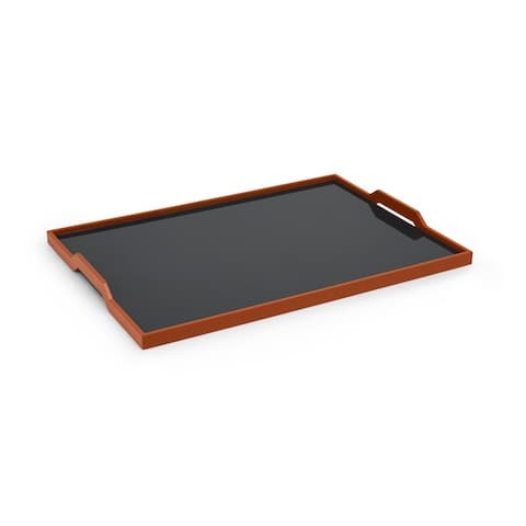 Color Block Tray - OFF BLACK & BURNT CLAY