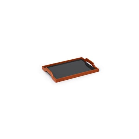 Color Block Tray - OFF BLACK & BURNT CLAY