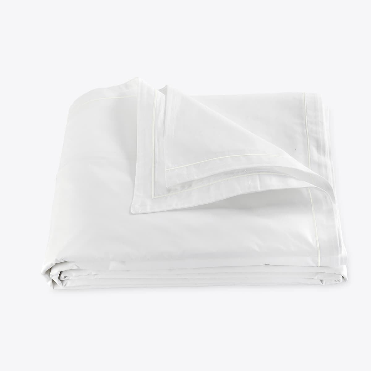 Ceylon Satin Stitch Duvet Cover - BONE