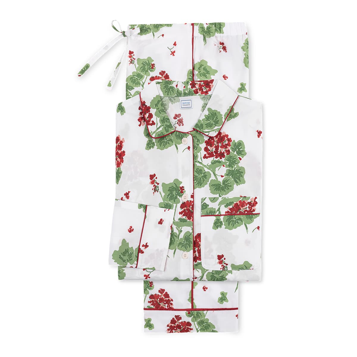 Geranium Pajama Set - SCARLET