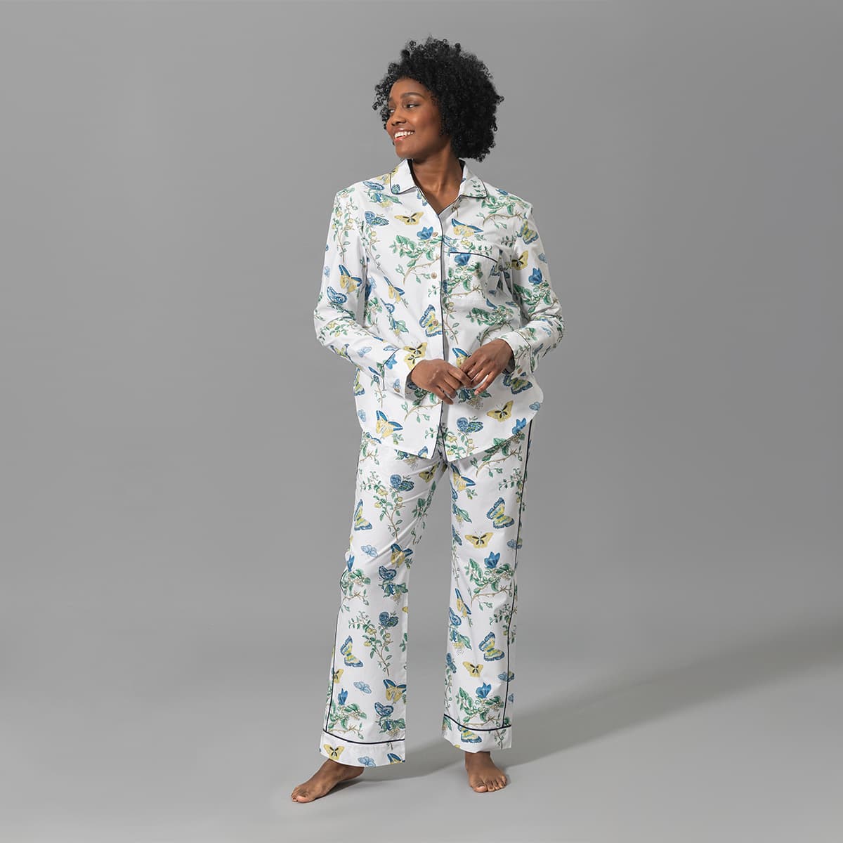 Baudin Butterfly Pajama Set - PRUSSIAN BLUE