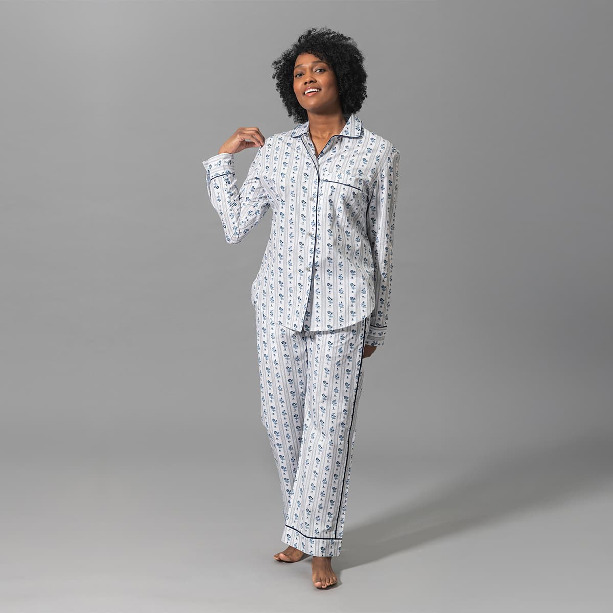 Cabanon Stripe Pajama Set - BLUE