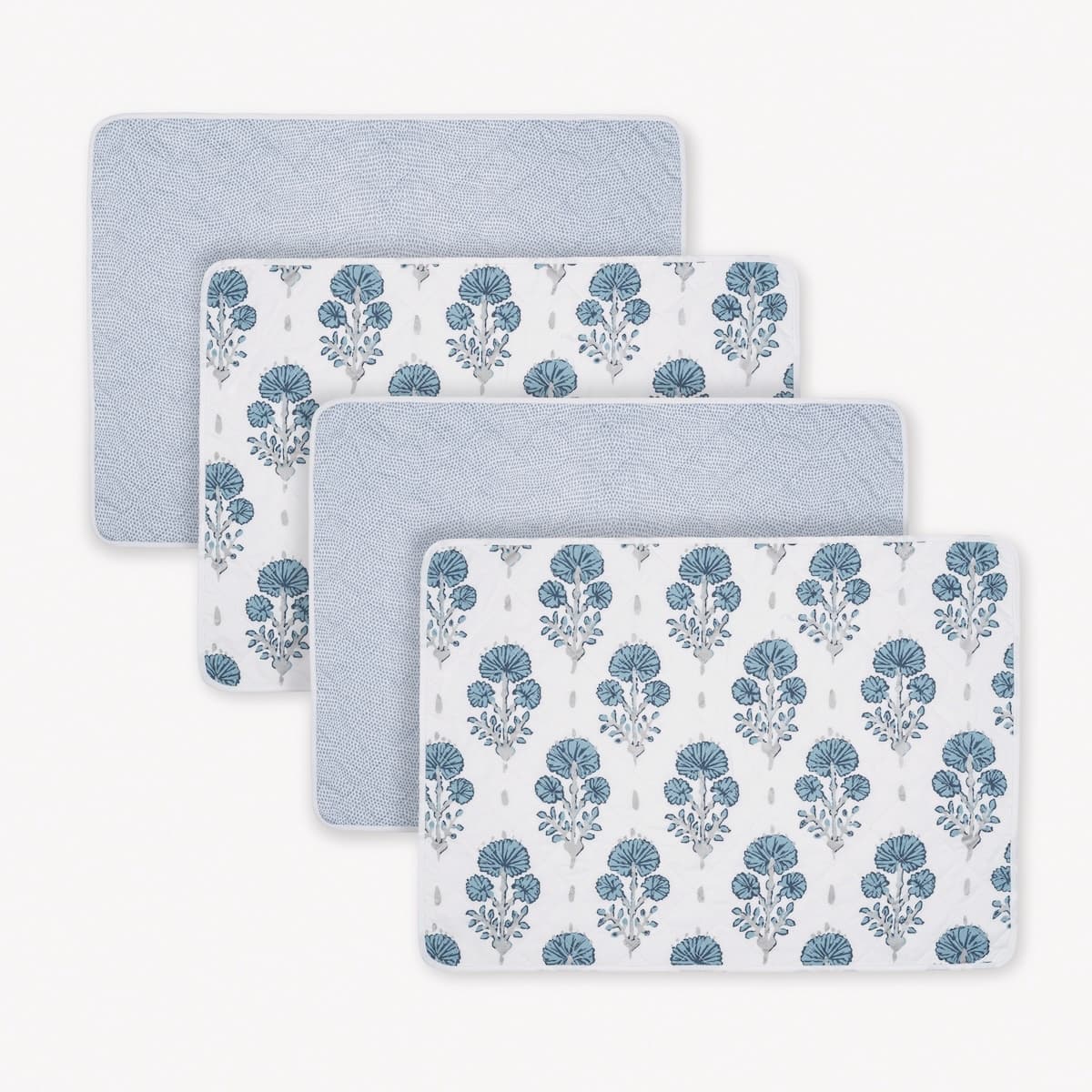 Joplin/Jasper Placemat, Set of 4 - MINERAL BLUE/HAZY BLUE