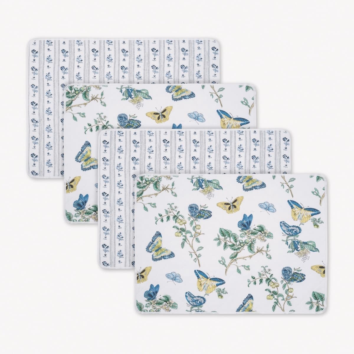 Baudin Butterfly/Cabanon Placemat, - BLUE/ BLUE