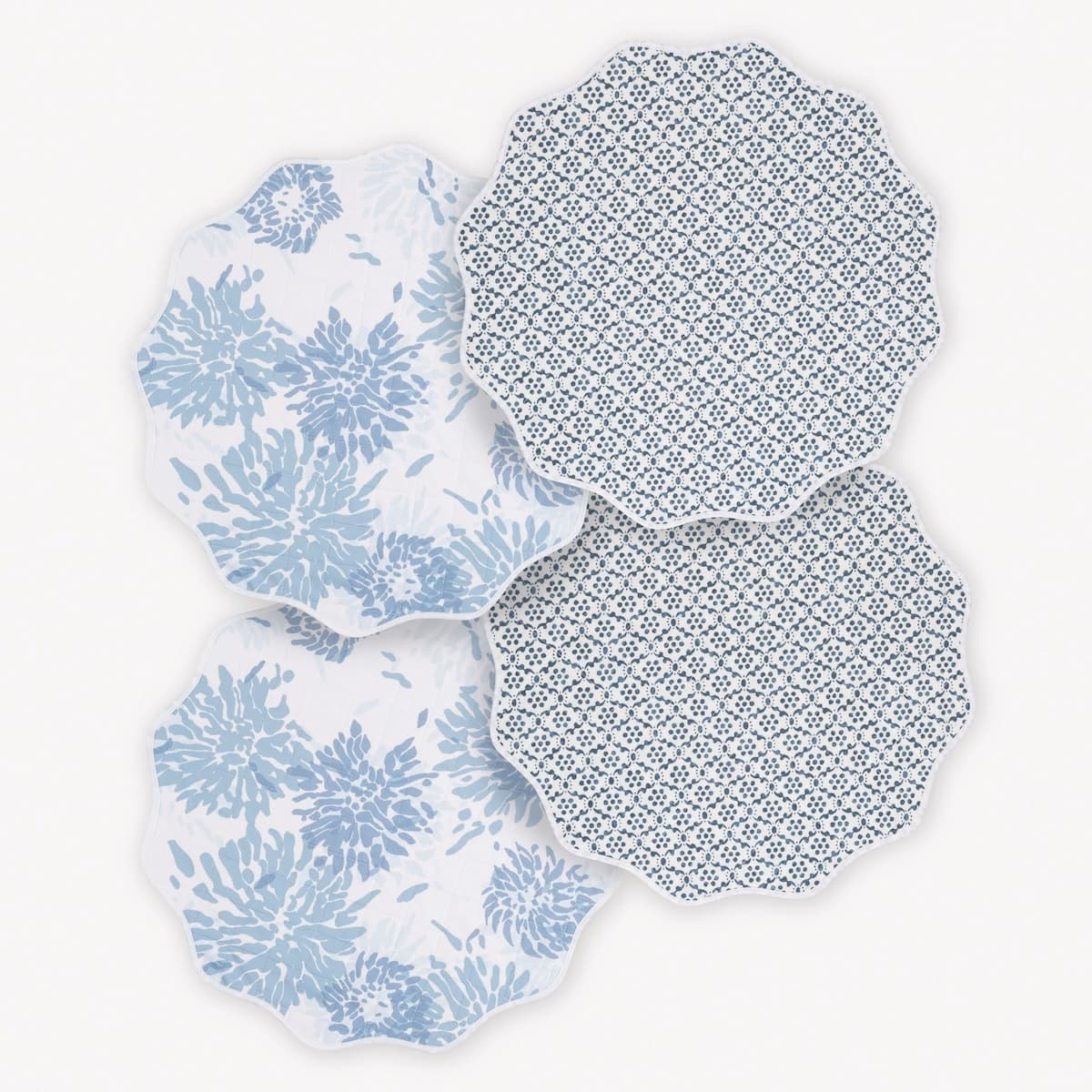 Chrysanthemum/Laksha Placemat, Set - BLUE/ INDIGO