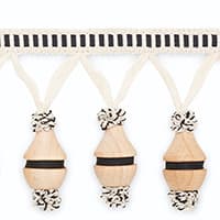CLAUDINE MOLDED FRINGE - BLACK /OFF WHITE/NATURAL