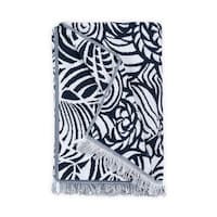 Seashells Beach Towel - NAVY