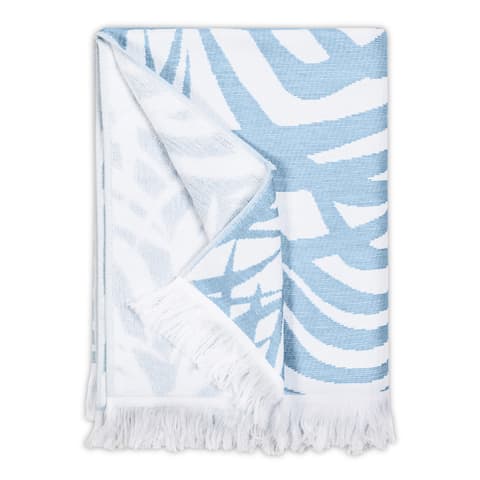 Zebra Palm Beach Towel - POOL BLUE