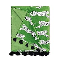 Leaping Leopard Beach Towel - GRASS