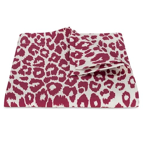 Iconic Leopard Tablecloth - CRIMSON