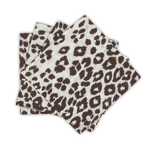 Iconic Leopard Napkin, Set of 4 - CINDER