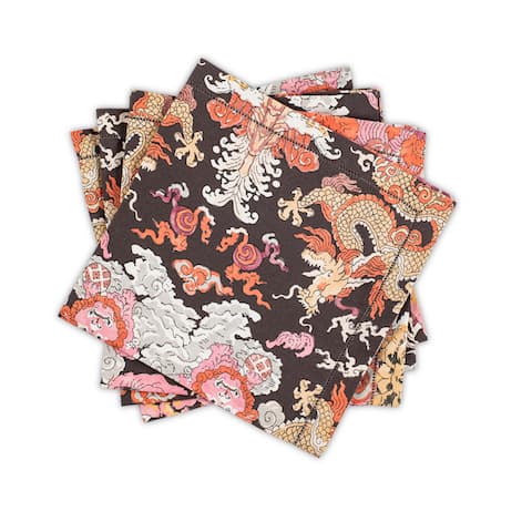 Magic Mountain Napkin, Set Of 4 - CHOCOLATE PERSIMMON