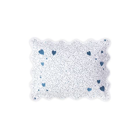 Celine Hearts Mini Pillow - PRUSSIAN BLUE