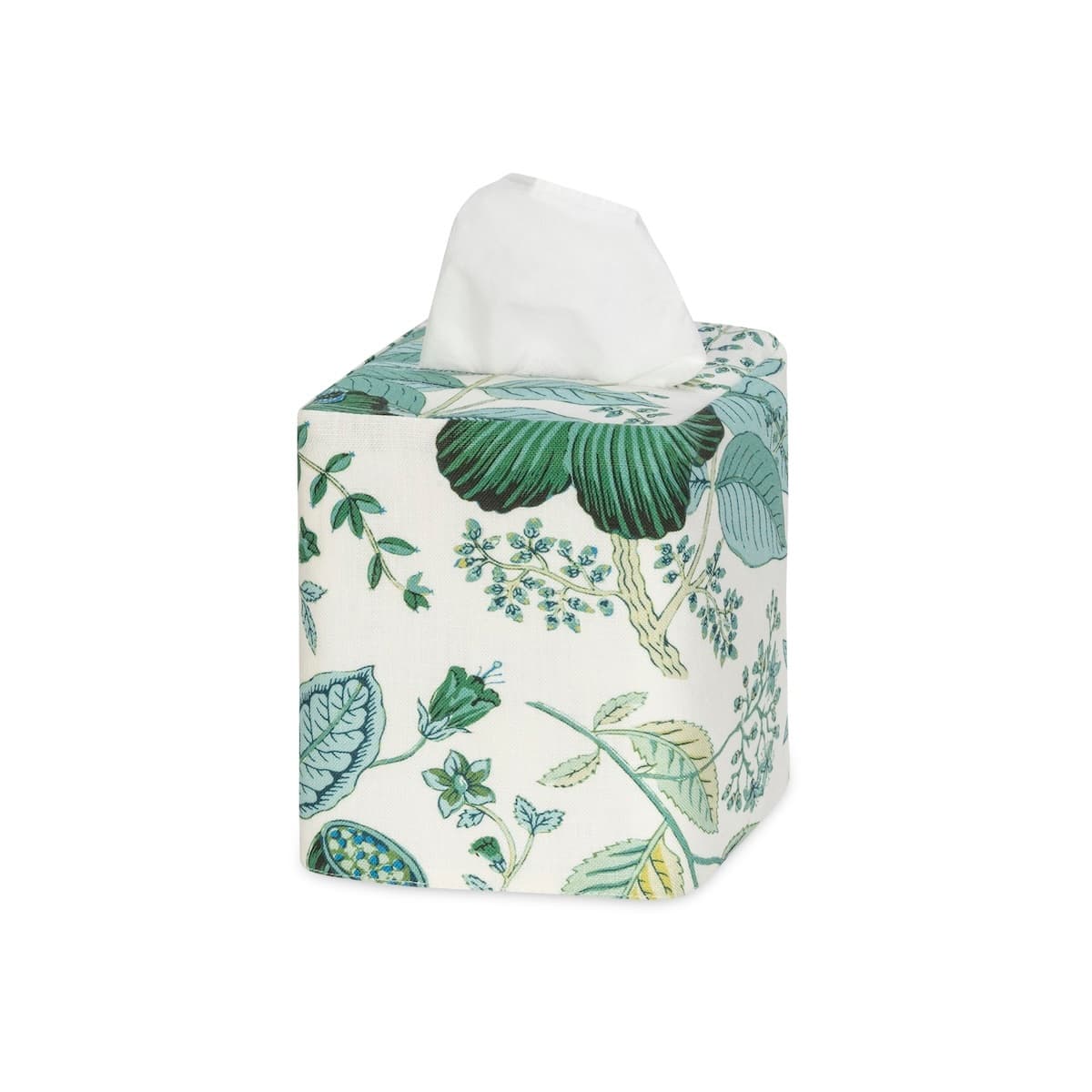 Pomegranate Linen Tissue Box Cover - EMERALD
