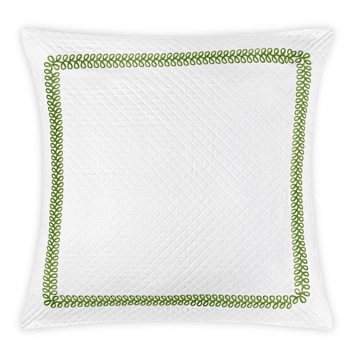 Astor Braid Matelassé Sham - GRASS