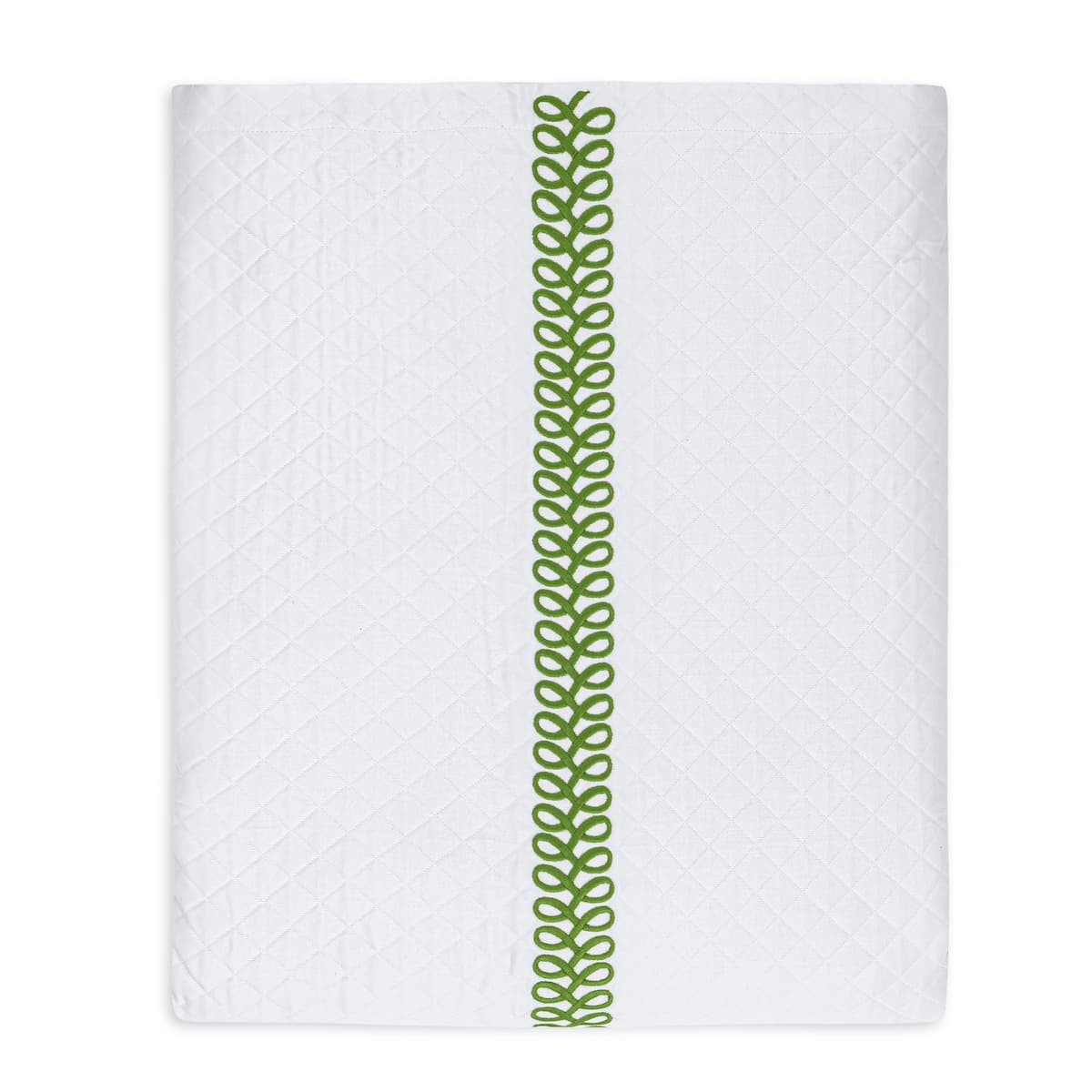 Astor Braid Matelassé Coverlet - GRASS