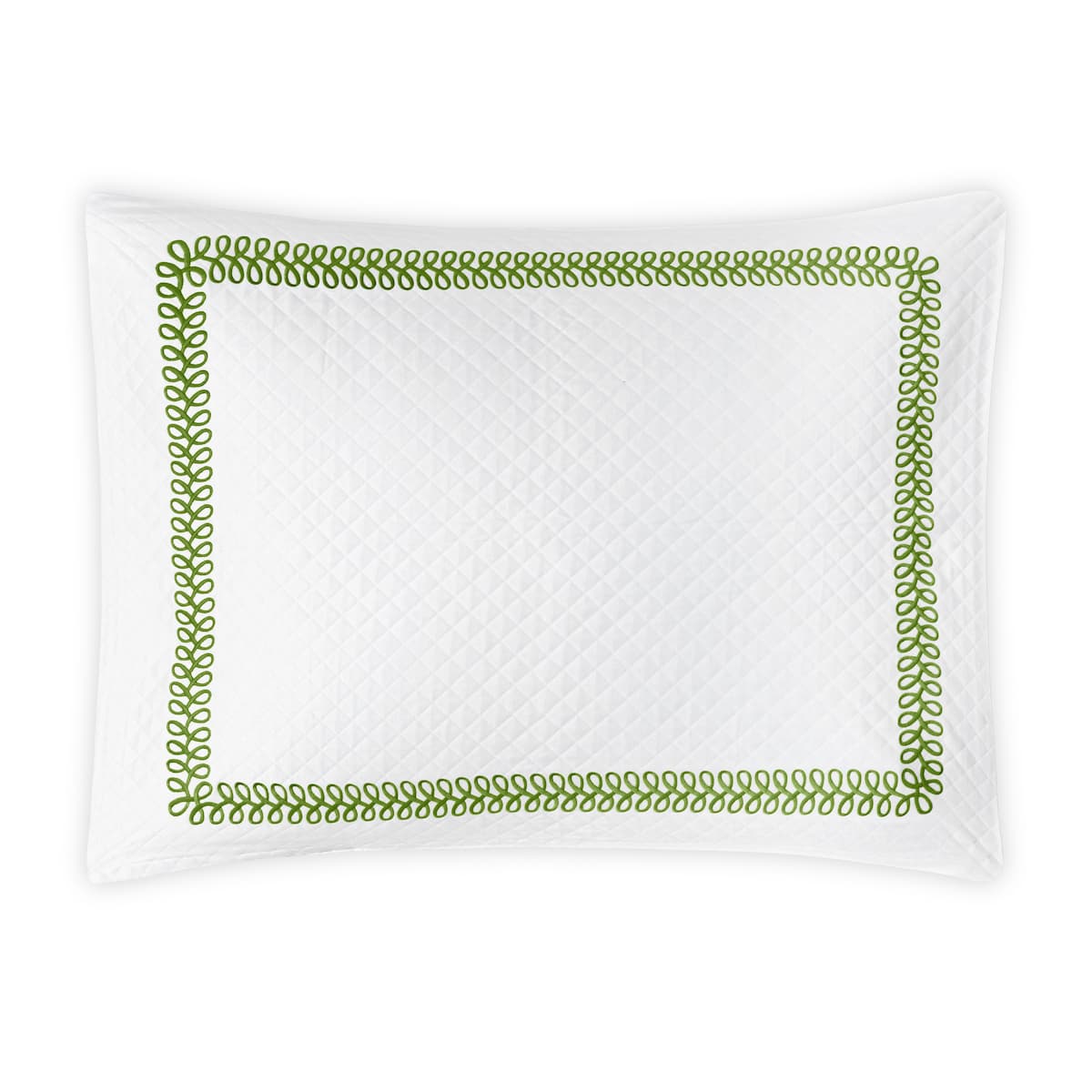 Astor Braid Matelassé Sham - GRASS