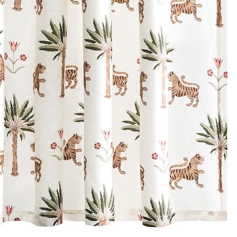 Tiger Palm Shower Curtain - TIGEREYE