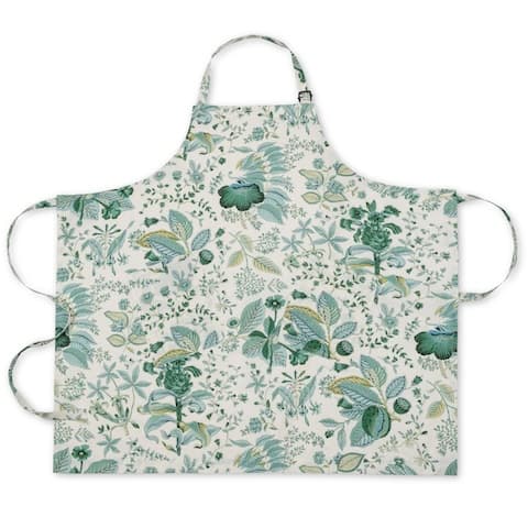 Pomegranate Linen Apron - EMERALD