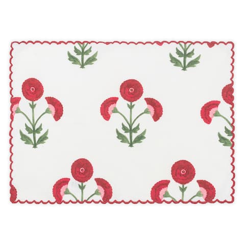 Gisele Placemat, Set of 4 - SCARLET