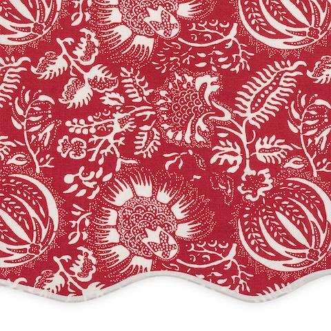 Granada Linen Shower Curtain_SCARLET