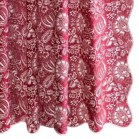 Granada Linen Shower Curtain_SCARLET