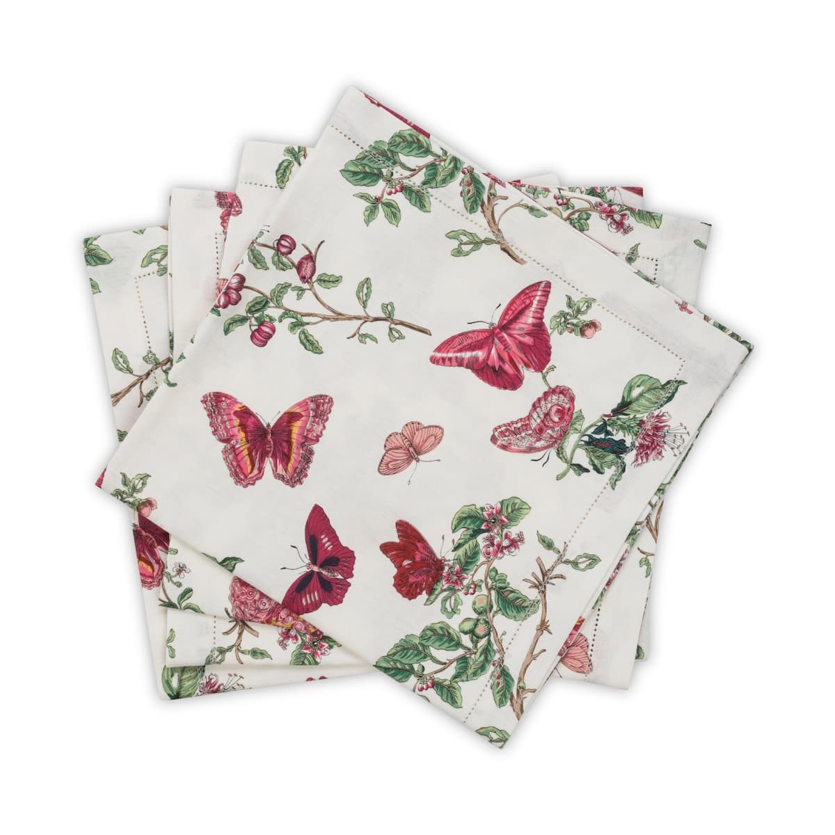 Baudin Butterfly Napkins (4) - RUBY