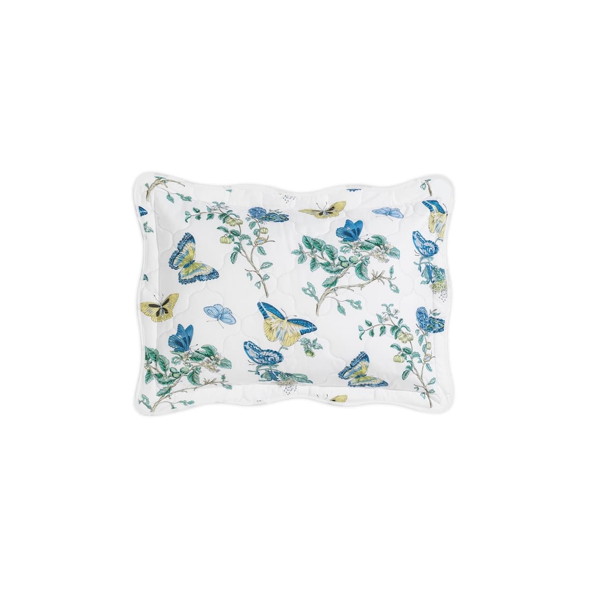 Baudin Butterfly Quilted Sham - PRUSSIAN BLUE