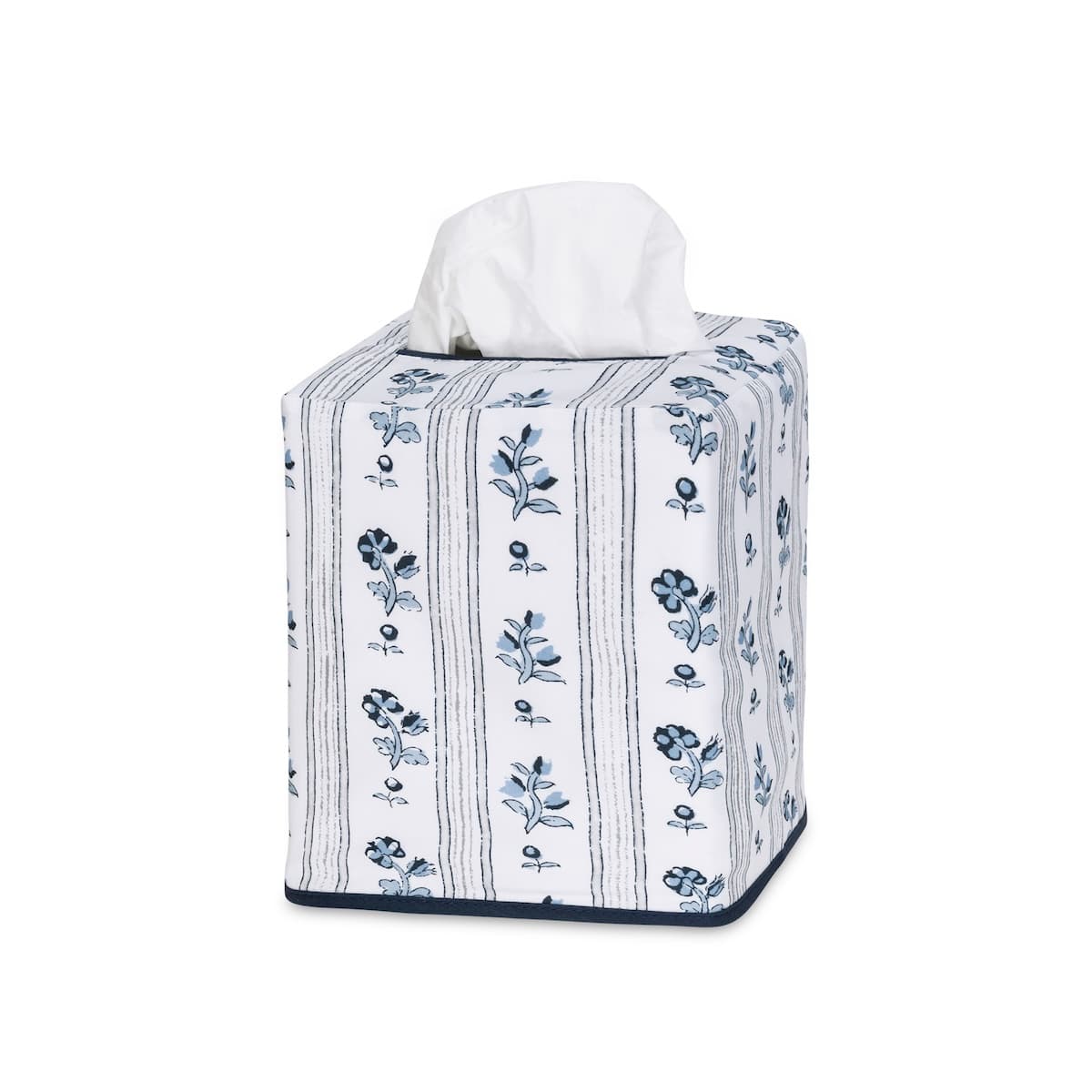 Cabanon Stripe Tissue Box Cover - BLUE