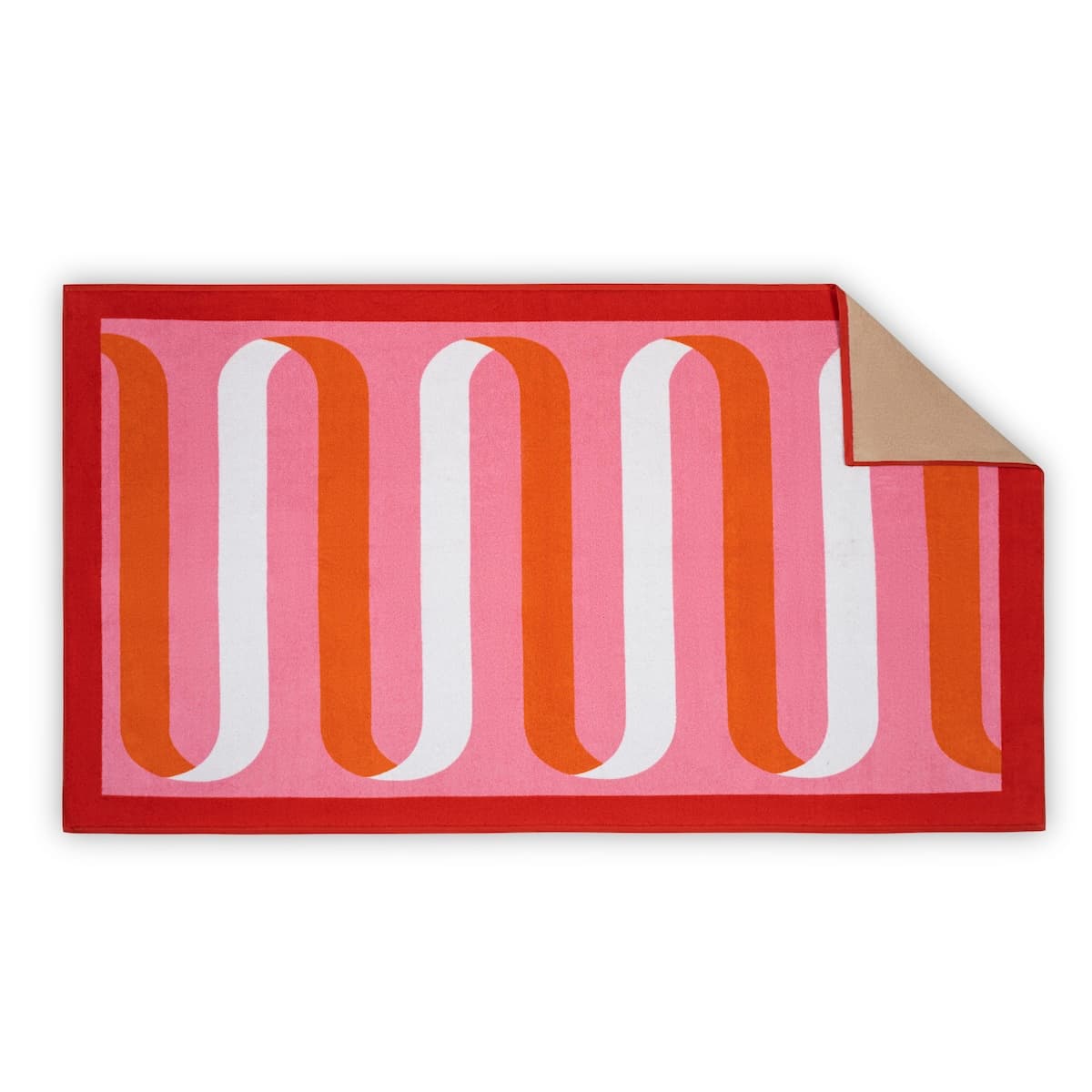 Ribbon Beach Towel - FLAMINGO