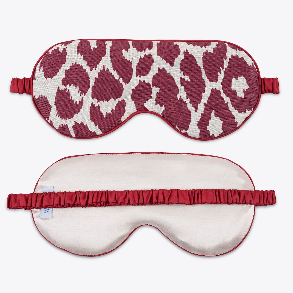 Iconic Leopard Linen Sleep Mask - CRIMSON