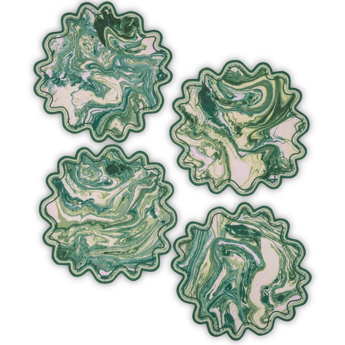 Balthazar Cocktail Napkin - Set of - EMERALD