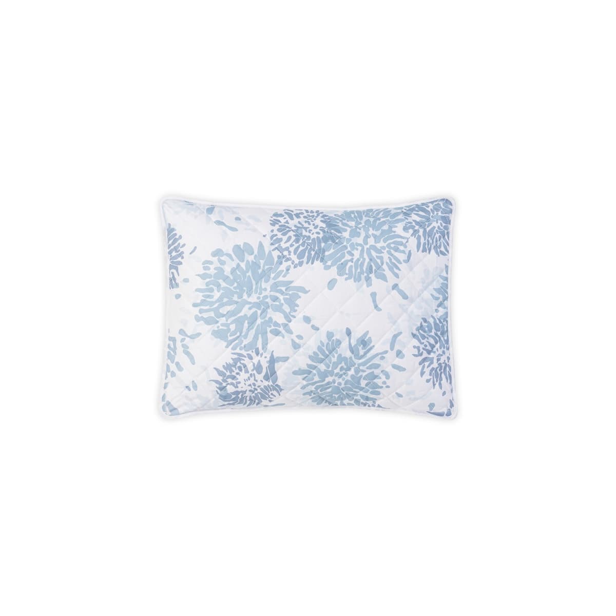 Chrysanthemum Quilted Sham - BLUE