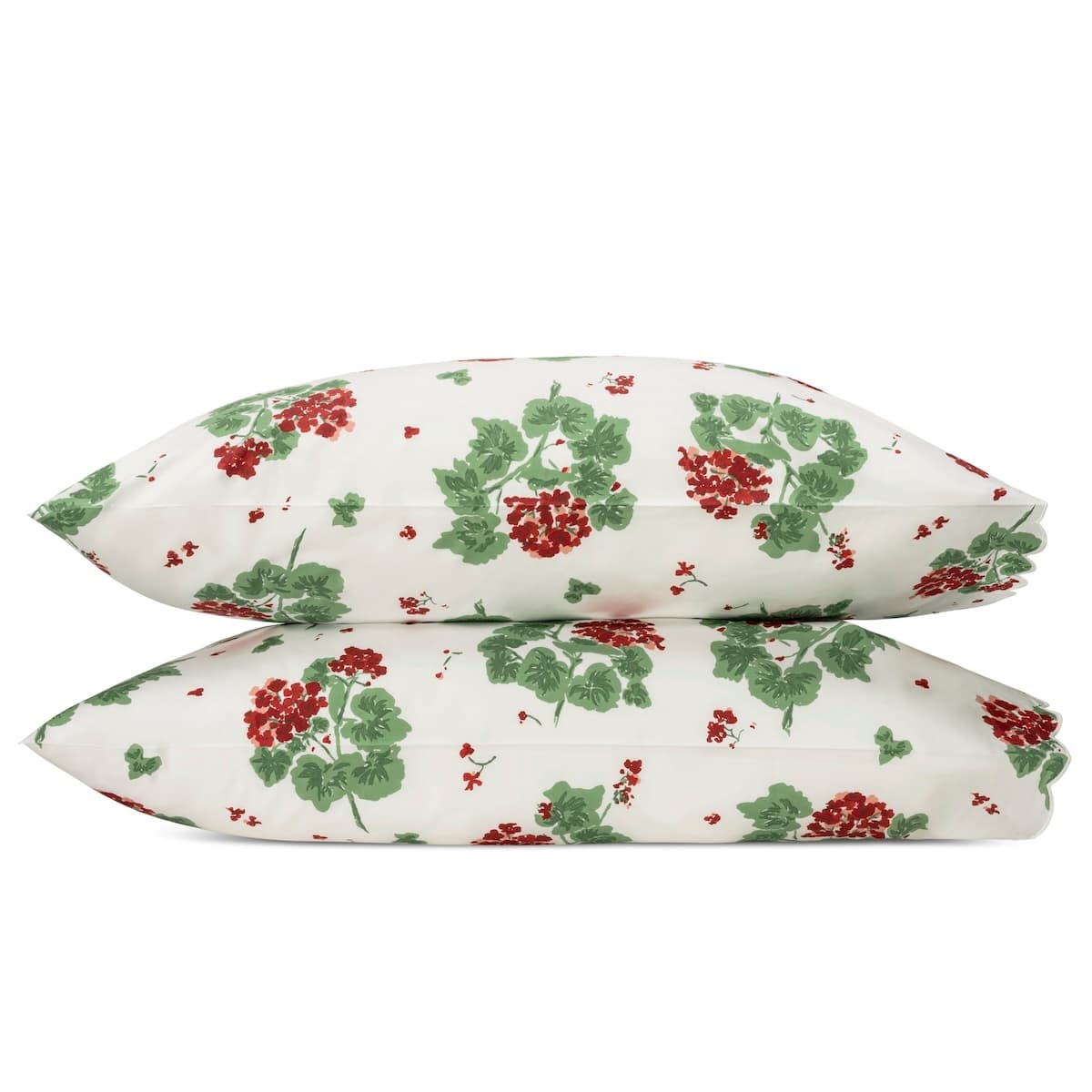 Geranium Pillowcases - SCARLET